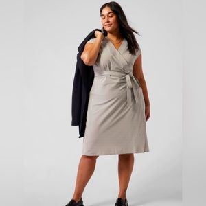 Athleta “Newport Wrap Dress” City Stripe